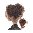 Coque De Cabelo Sintético Marrom Preto Bagunçado Encaracolado Elástico Scrunchy Peças De Cabelo Para