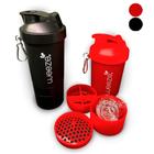 Coqueteira vermelha weeze BPA Free 500l Shaker Com Mola Compartimento e Gancho Para Academia