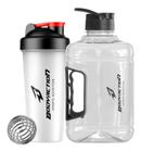 Coqueteleira 600ml + Galão Tank 2 Litros Academia Bodyaction