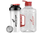 Coqueteleira 600ml + Galão Tank 2 Litros Academia Bodyaction