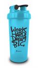 Coqueteleira Shake 600Ml Brasfoot - Azul - "Work Hard Dream Big"