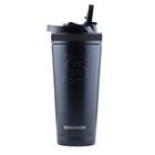 Coqueteleira Sport Bottle Ice Shaker 770mL em aço inoxidável com canudo