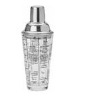 Coqueteleira Vidro 450Ml Com Tampa Inox Cqtl-003