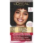 Cor de cabelo L'Oreal Paris Excellence Creme 3 Natural Black