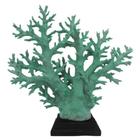 Coral Decorativo 49cm Verde Base Preta