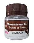 Corante em pó Dióxido de Titanio branco 15g Mago