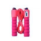 Corda de Pular Fitness Monofilamento com Contador de Pulo - Rosa