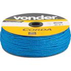 Corda multifilamentada trançada 3mmx625m 2,7kg azul polipropileno carretel - Vonder