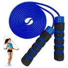 Corda Pular Exercício Funcional 2,87m Borracha Azul