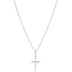 Cordão Corrente Piastrine Masculina 70cm Crucifixo Prata 925
