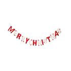 Cordão Decorativo com Escrita "merry Christmas" em Vermelho e Branco - Cromus: 1204312