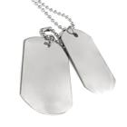 Cordão Dog Tag Placa Lisa Militar Em Aço Inoxidavel 316l