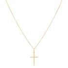 Cordão Italiana De 60cm + Crucifixo Masculino Ouro 18kmaciço