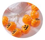 Cordão Led Decoração Festa Halloween 2m Abobora Ou Olhos