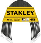 Cordas elásticas STANLEY S300421 pretas 21, borracha para todos os climas, pacote com 10