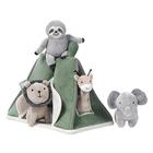 Cordeiros e Hera Interactive Plush Safari / Tenda Verde da Selva com brinquedos de animais de pelúcia