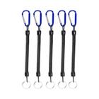 Cordões Táticos para Pesca (5 Peças) - Corda Elástica Retrátil com Mosquetão e Chaveiro