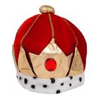Coroa de Rei Vermelha em Veludo