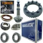 coroa e pinhao 12x41 com rolamentos eixo traseiro Trailblazer nova S10 - CATAMA KOYO NATATA TIMKEN