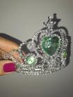 Coroa princesa infantil coração verde