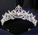 Coroa tiara noiva debutante cor prata damas e 15 anos