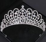 Coroa tiara Noiva e debutante Prateada Strass Cristal Grande Luxo Princesa 15 anos