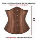 Corpete Corset Corselet Cinta Redutora Underbust Marrom M681