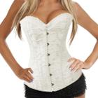 Corpete Corset Corselet Espartilho Redutor e Modelador da Cintura Off-White Branco M517