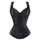 Corpete Corset Espartilho Overbust Cores Alça Zíper Vintage