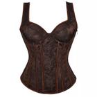 Corpete Corset Espartilho Overbust Cores Alça Zíper Vintage