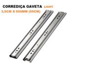 Corrediça Gaveta Trilho Telescópico LIGHT 550MM (55CM) PAR