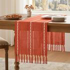 Corredor de mesa YZJZEDS Hemstitched Farmhouse Fall Orange 33x15