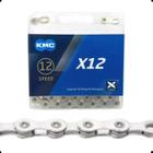 Corrente 12v Bike Kmc X12 Silver Prata 126L C/ Power Link Bicicleta Ciclismo