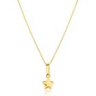 Corrente Colar Cordão Feminino Com Pingente Estrela Mini Ouro 18k