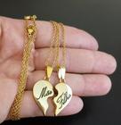 Corrente Com Pingente Coração Mãe E Filha (Dourado)