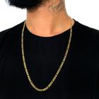 Corrente Cordão Masculino 70cm Grumet 3x1 Banhada Ouro 18k Colar Moderno