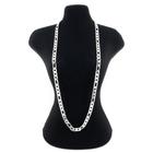 Corrente Masculina 70Cm 7Mm Largura Folheada Prata Cr862