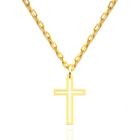 Corrente Masculina Cadeado + Pingente Cruz Crucifixo Ouro 18k 60 cm