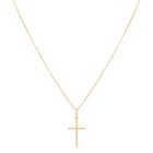 Corrente Veneziana 60cm Pingente Crucifixo Ouro 18k