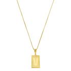 Corrente Veneziana + Pingente Letra "V" Banhado a Ouro 18k