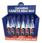 Corretivo Liquido Branco Caixa Mini Caneta Futuro Escolar