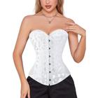 Corset Corpete Corselet Espartilho Modelador Noiva Sensual Tela Branco M21