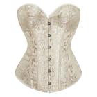 Corset Espartilho Corselet Corpete Florido Sem Babado
