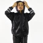 Corta Vento Semitransparente com Faixas Refletivas