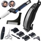 Cortador De Cabelo Britânia Pro Inox Maquina Cortar 9 Acessórios Regulagem Altura b22 Escova Alisadora Barba Pente