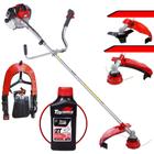 Cortador de Grama Profissional Á Gasolina Toyama RT52L RT52-L 2T 52cc 2HP 10.000RPMA Roçadeira Lateral Completa Com Lâmina 3 Pontas e Carretel Nylon + Óleo 2 Tempos 500ml