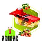 Cortador de Legumes e Frutas Profissional de Cozinha Ralador Fatiador Aço Inox 6 Em 1 Multi-Lâminas