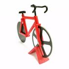 Cortador De Pizza em Aço Inox Bicicleta Fatiador Vermelho