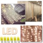 Cortina 320 Luzes Branco Quente 8 Opções De Efeitos 3 Metros 20 Tiras de LED Decoração Festa LEDICBQ