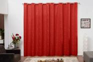 Cortina 4.00m X 2.80m Jacquard Ilhos Croma Vermelho